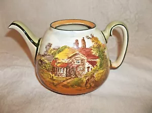 ROYAL DOULTON COUNTRYSIDE COTTAGES VINTAGE TEAPOT W/O LID D3647 - Picture 1 of 4