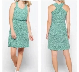 Kaileigh Tasha Green Floral Sleeveless Cross Back Dress Women's Sz S NWOT - Picture 1 of 6