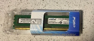 Crucial 2 Channel Kit DDR3 2x8GB (16GB) PC3L-10600E NIB - Image 1 of 3