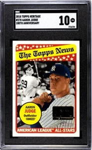 Pop 1 SGC 10 Aaron Judge AS 2018 Topps Heritage #278 100th Anniversary SSP /25  - Picture 1 of 1