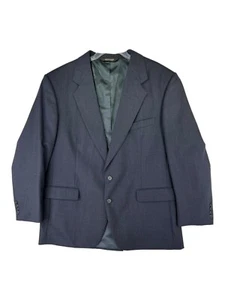 Career Collection Men 44R Suit DK Blue 4pocket Blazer with Matching Pants Wool - Picture 1 of 24