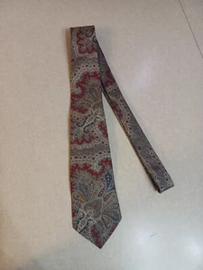 Oscar De La Renta Couture Tie Red Floral Silk - Picture 1 of 3
