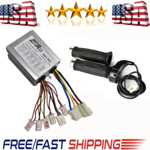 36V 500W Brush Speed Controller + Throttle for Electric Bicycle Razor Scooter US - Picture 1 of 11