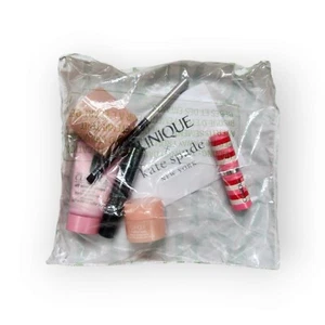 Clinique x Kate Spade Cosmetic Gift Set Makeup Lipstick Cleanser Moisturizer - Picture 1 of 7