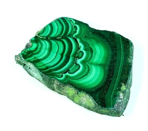 130 CT NATURAL FLOWER PLUME MALACHITE POLISH SLAB TILE UNTREATED GEMSTONE MJ-756 - Picture 1 of 6