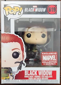Funko POP! Marvel Viuda Negra (Batalla Dañada) #619 Exclusivo del Cuerpo de Coleccionistas - Imagen 1 de 7