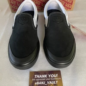 Vans Mens Sz 7.5 BMX Slip On Pro Pop Cush Shoes - DAK ROCHE BLACK WHITE Women 9 - Picture 1 of 12