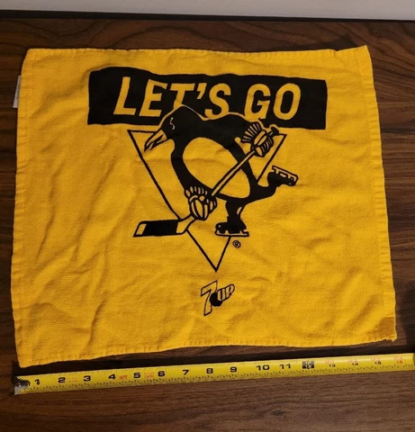 Pittsburgh Penguins "Let's Go" Rally Towel Yellow and Black Promotional Giveaway Cover