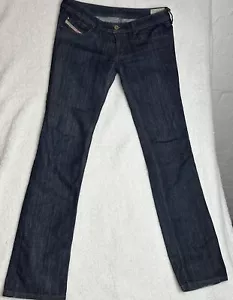 Womens Diesel Jeans Lowky W29 L32 Regular Straight Low Rise Waist Blue Stretch - Picture 1 of 15
