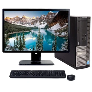 Dell OptiPlex Desktop Computer SFF Windows 10 Intel i3 8GB 250GB HD 19in LCD - Picture 1 of 8