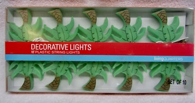 NEW Palm Tree Tropical Summer 10 Lights String Indoor Outdoor Pool Party Patio - Image 1 of 4