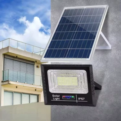 Faro LED Solare Per Esterni con Pannello Solare Indicatore Carica 200W