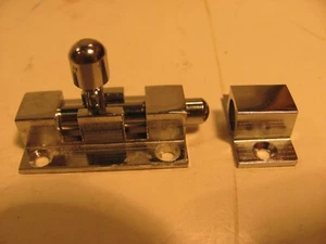 MONTAJE DE PESTILLO DE CAÑÓN PEQUEÑO 5 UNIDADES CROMADO BRONCE - Imagen 1 de 2