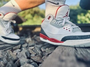 Nike Air Jordan 3 Retro 2013 US14 White/Fire Red-Neutral Grey-Black - used - Bild 1 von 15