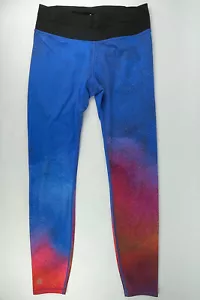 Leggings donna Athleta taglia M multicolore ombreggiati cropped vita media pantaloni sportivi - Foto 1 di 7
