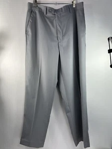 Alan Flusser Golf Pants Men's Sz 36x32 Gray Flat Front - Picture 1 of 9