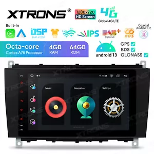 Car Radio Stereo GPS Sat Navi Android 14 4+64GB Octa Core For Benz CLK-A209 C20 - Picture 1 of 17