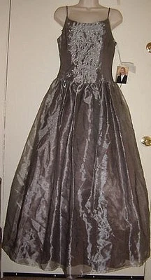 Mujeres Vestido Largo de Gasa Formal Bodas Baile de graduación Noche Correas de Espagueti Talla 10  Foto 1 de 3