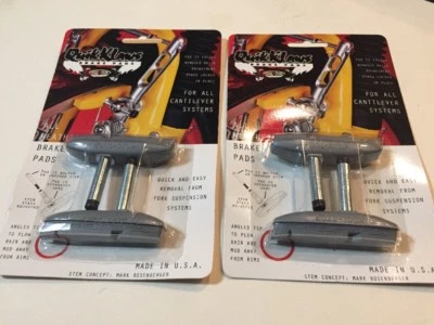 2 Juegos de pastillas de freno sin rosca Kool Stop bicicleta Quik Klaws CANTILEVER PLATA (4) Foto 1 de 4