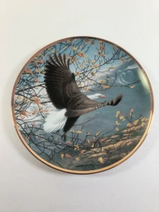 HERBST IN DEN BERGEN Teller Jahreszeiten des Weißkopfseeadlers John Krug 9,25" + COA - Bild 1 von 18
