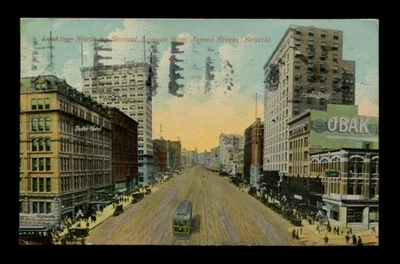 1913 Seattle, WA - 2nd Avenue *** OBAK CIGARETTES *** Advertising Sign - Image 1 of 4
