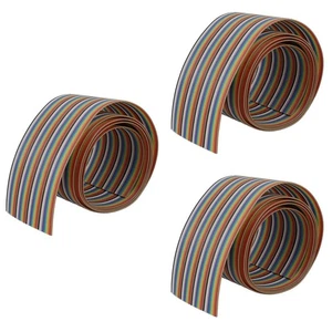 3pcs 1M Long 2 Inch Width 40 Pin Colorful Flexible Flat Ribbon Cable - Picture 1 of 8