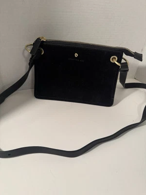 NWOT Spartina 449 Siren Carrie Crossbody Purse Bag Black Suede & Leather - Image 1 of 4