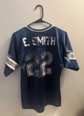 Logo Auténtico Grande 14-16 Emmett Smith Cowboys Jersey Foto 1 de 2