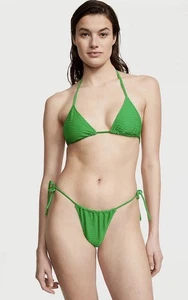 VICTORIA'S SECRET SWIM Mezcla y Combina Tanga Tanga Parte Inferior de Bikini Red Verde S - Imagen 1 de 3