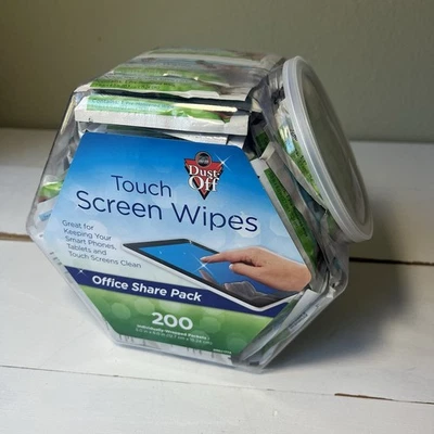 Dust-Off Touch Screen Wipes 5 x 6 200 Individual Foil Packets DMHJ - Image 1 of 2