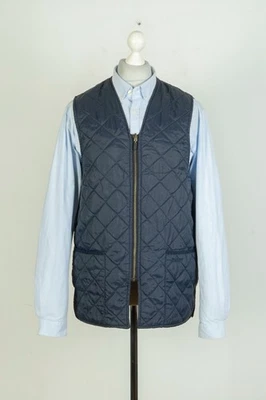 Barbour Waistcoat Zip in Liner Quilted Navy Blue Vest Gilet Liner Size 42 - Image 1 of 4
