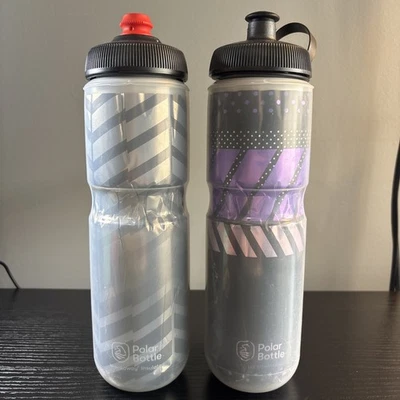 Lot of 2 Polar Insulated Sport Cycling Water Bottle 24oz  Multicolor - Image 1 of 4