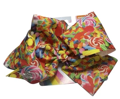 Jojo Siwa Arco Grande Caramelo Piruleta Gota de Goma Gumball Clip En Cumpleaños Concurso Escuela Foto 1 de 4