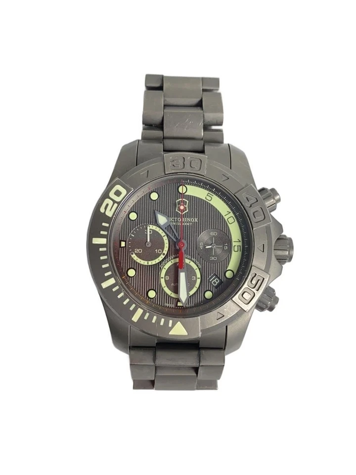 VICTORINOX Dive Master 500 relógio cronógrafo automático titânio excelente Japão - Imagem 1 de 4