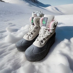 ITASCA Damengröße 8 Granite Peak Schneestiefel Thinsulate Winter rosa weiß - Bild 1 von 12