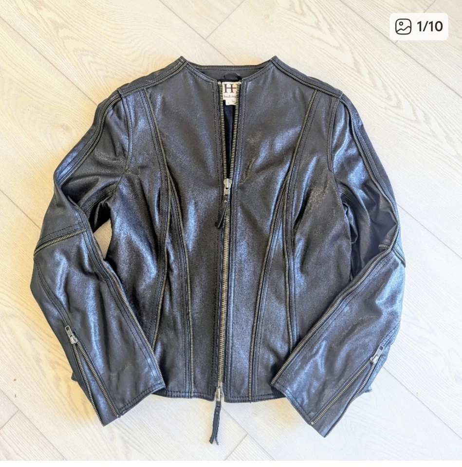 Chaqueta de cuero negra Haute Hippie Sift - $1280 vintage - como nueva  Foto 1 de 4