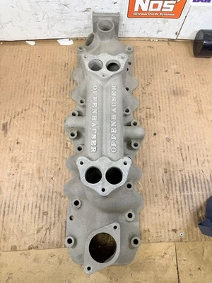 OFFENHAUSER COLECTOR DE ADMISIÓN ALUMINIO 2X2 CABEZA PLANA FORD HOT ROD HOLLEY CARBOHIDRATOS Foto 1 de 4