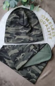 Camouflage, Autumn /Winter Hat And Over the Head Scarf, Set, size 3-6years - Picture 1 of 6
