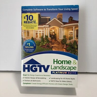 HG TV Home&Landscape Platinum Suite Compete Software ( 2 CDs)  with Book _ Easy! - Image 1 of 4
