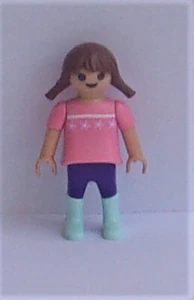 Playmobil City Life 1 x Girl with Pink Top, Pigtails Good Condition - Picture 1 of 1