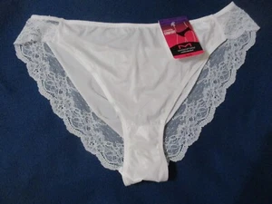 MAIDENFORM SIZE 2XL 9 TANGA 40159 INVISIBLE COMFORT DEVOTION WHITE NYLON PANTIES - Picture 1 of 4