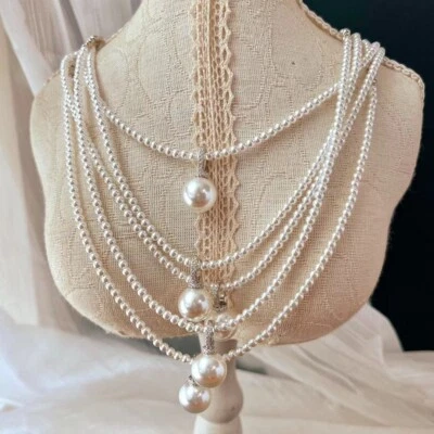 natural southsea shell orb pearl 6 mm white shell necklace 18" - Image 1 of 4