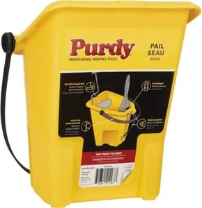 Purdy Painter Pail With Multi Grip Handles Hands Free Hook & Roller Ram Yellow - Picture 1 of 8