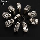 20 Pcs Stainless Steel Hose Clips Set Secure Clamps for Watering Pipes