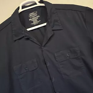 Camisa Dickies Para Hombres 2XL Azul Manga Corta Botones Control de Temperatura Ropa de Trabajo Camisa - Imagen 1 de 12