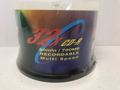 Value Disc CD-R 50 Pack Up to 32x 700mb 80min Compact Disc Recordable New Sealed - Image 1 of 3