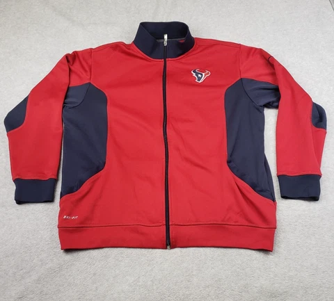 Houston Texans Jacket Adult Extra Large Nike On Field NFL Dri-Fit Football Mens Cover