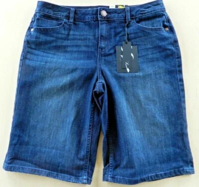 Bermuda jeans feminina VERA WANG tamanho 0 cintura média NOVO (ln82) - Imagem 1 de 4