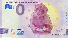 BILLET 0 EURO LA MONTAGNE DES SINGES  KINTZHEIM FRANCE  2023 NUMERO DIVERS