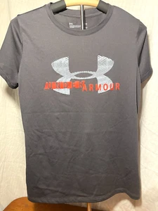Under Armour Top Womens Size Medium Heatgear Loose Fit Athletic TShirt Dark Gray - Picture 1 of 6